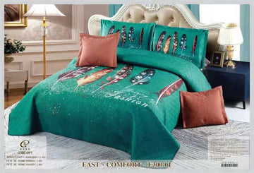 Cuvertura de pat de catifea Deluxe - 5 piese | 9399-CH