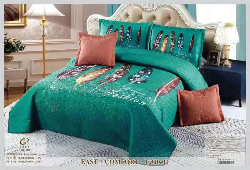 Cuvertura de pat de catifea Deluxe - 5 piese | 9399-CH