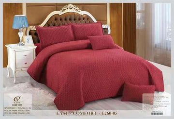 Cuvertura de pat de bumbac - uni - 5 piese | 9428-CH