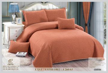 Cuvertura de pat de bumbac - uni - 5 piese | 9426-CH