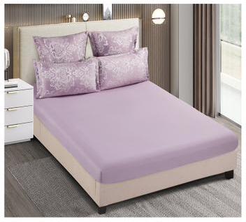 Lenjerie de pat 100% bumbac jacquard cu elastic – 6 piese | 10097-C
