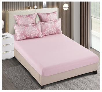 Lenjerie de pat 100% bumbac jacquard cu elastic – 6 piese | 10098-C