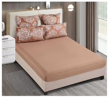 Lenjerie de pat 100% bumbac jacquard cu elastic – 6 piese | 10091-C