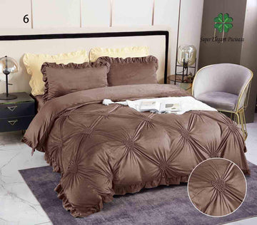 Lenjerie de pat catifea Premium - 4 piese | 10689-SE