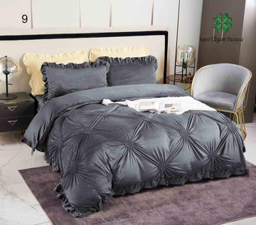 Lenjerie de pat catifea Premium - 4 piese | 10688-SE