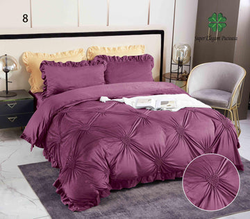 Lenjerie de pat catifea Premium - 4 piese | 10686-SE
