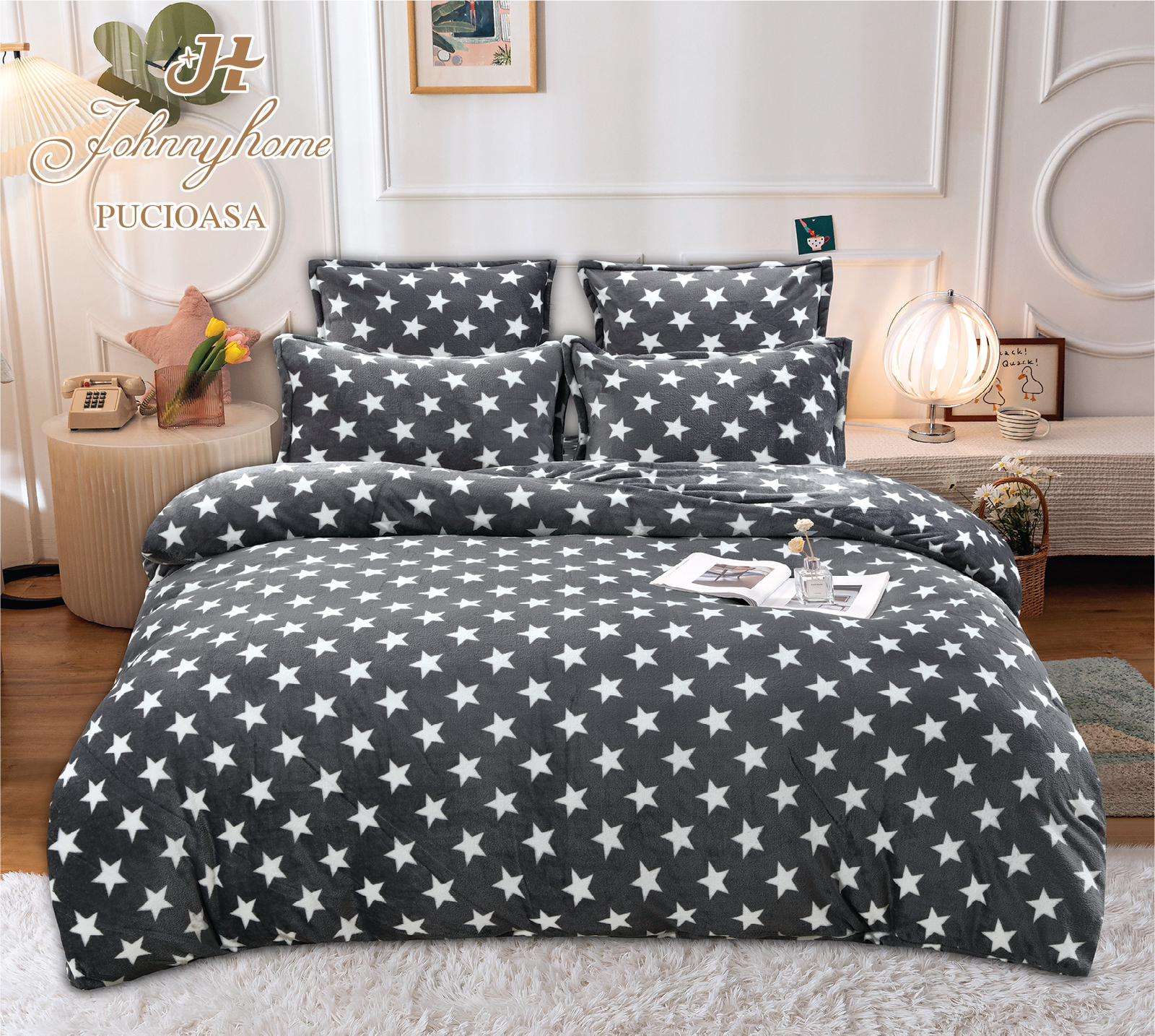 Lenjerie de pat cocolino Deluxe – 6 piese | 10909-C