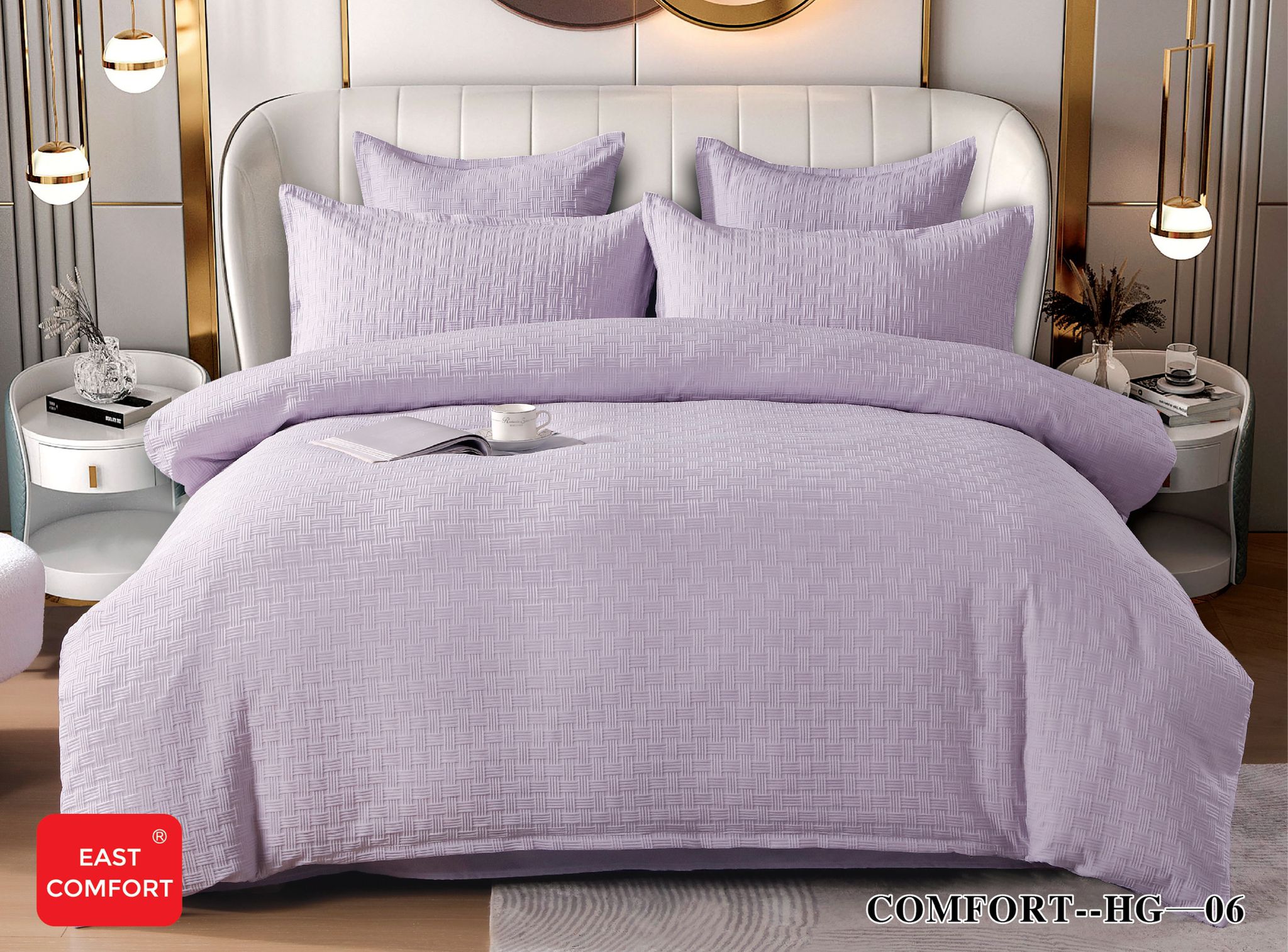 Lenjerie de pat bumbac 100% - Tricotat - 6 piese | 11758-CH
