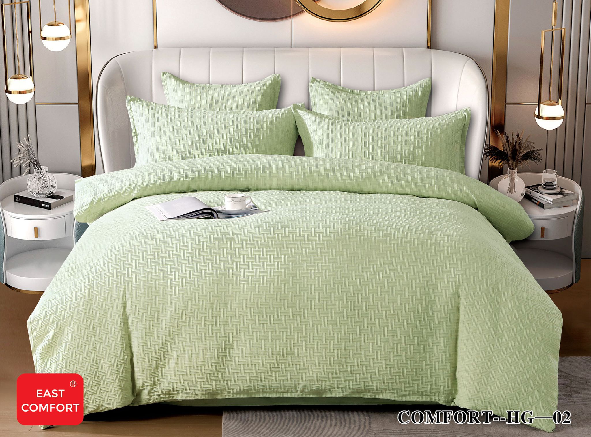Lenjerie de pat bumbac 100% - Tricotat - 6 piese | 11759-CH