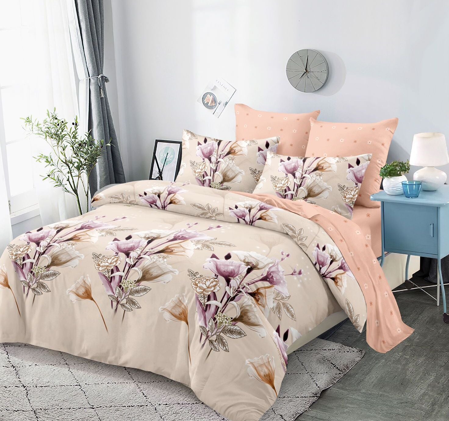 Lenjerie de pat bumbac finet – 6 piese | 12424-V