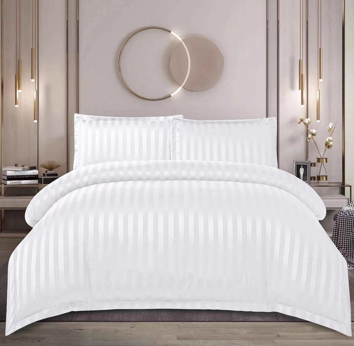Lenjerie de pat damasc cu elastic - Horeca Premium - 4 piese | 12536-VH