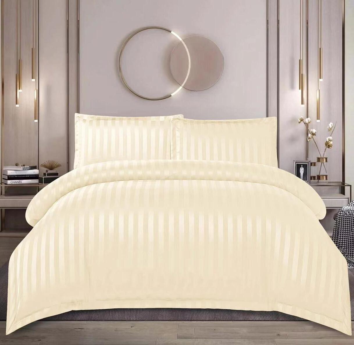 Lenjerie de pat damasc cu elastic - Horeca Premium - 4 piese | 12532-VH