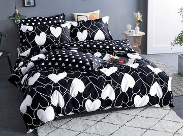 Lenjerie de pat bumbac satinat – 4 piese | 12687-TL