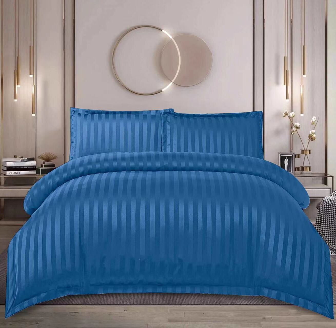Lenjerie de pat damasc cu elastic - Horeca Premium - 4 piese | 13427-VH