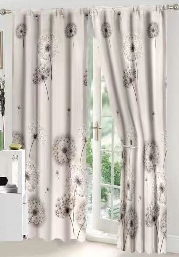 Lenjerie de pat bumbac finet cu elastic – 6 piese + 2 Draperii | 13928-C