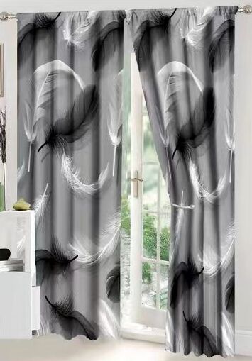 Lenjerie de pat bumbac finet cu elastic – 6 piese + 2 Draperii | 13916-C