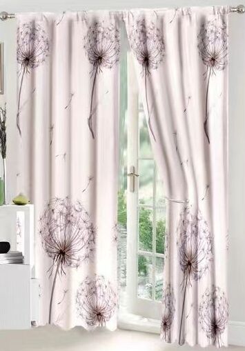 Lenjerie de pat bumbac finet cu elastic – 6 piese + 2 Draperii | 13930-C