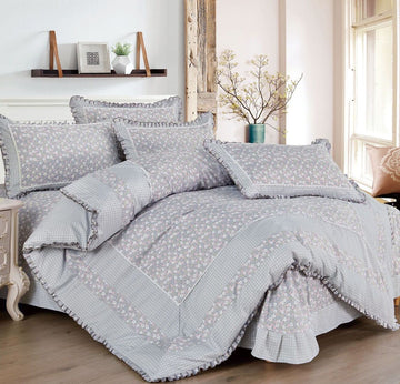 Lenjerie de pat 100% bumbac Brodat - 4 piese | 14318-VH