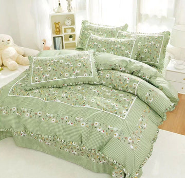 Lenjerie de pat 100% bumbac Brodat - 4 piese | 14312-VH
