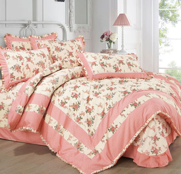Lenjerie de pat 100% bumbac Brodat - 4 piese | 14303-VH