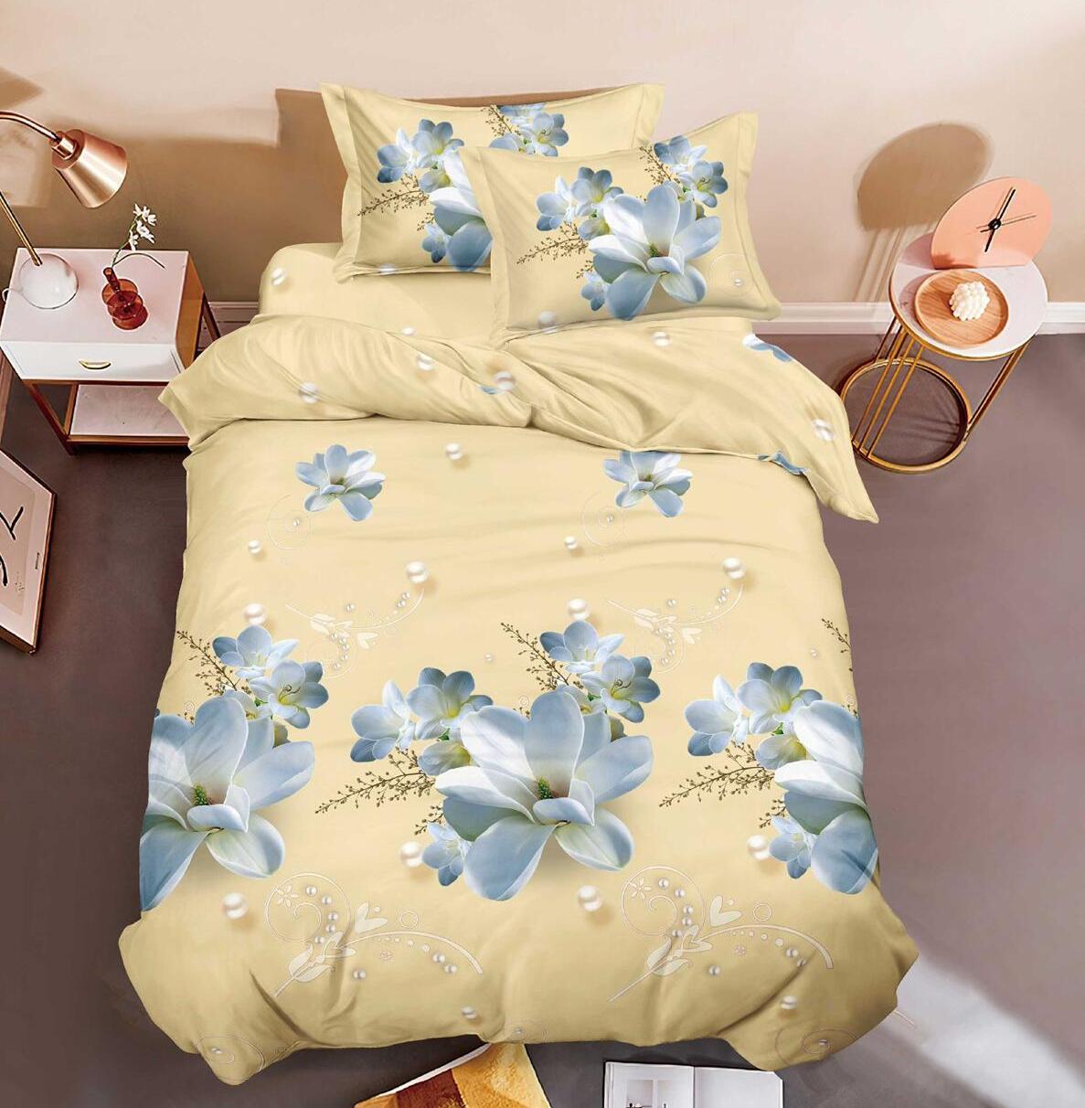 Lenjerie de pat bumbac satinat 3D - 1 persoana – 4 piese | 14326-C