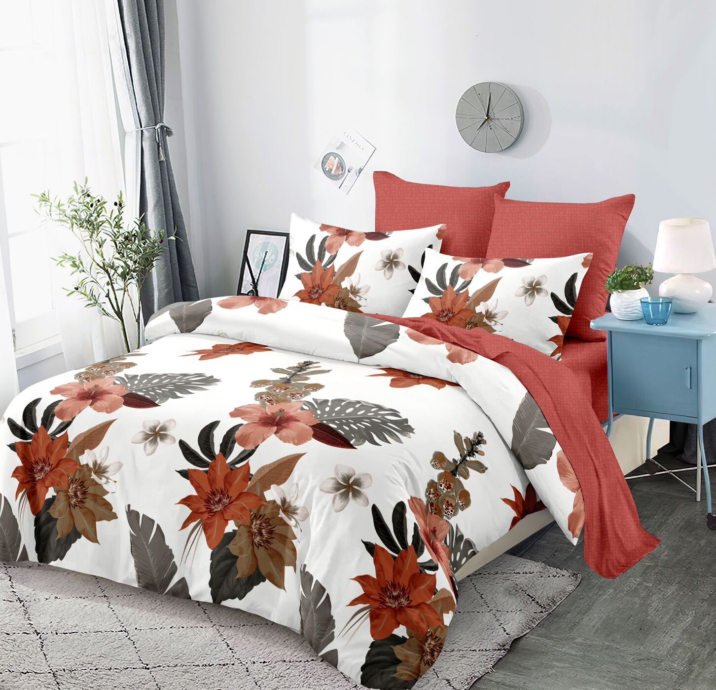 Lenjerie de pat bumbac finet – 6 piese | 14341-V