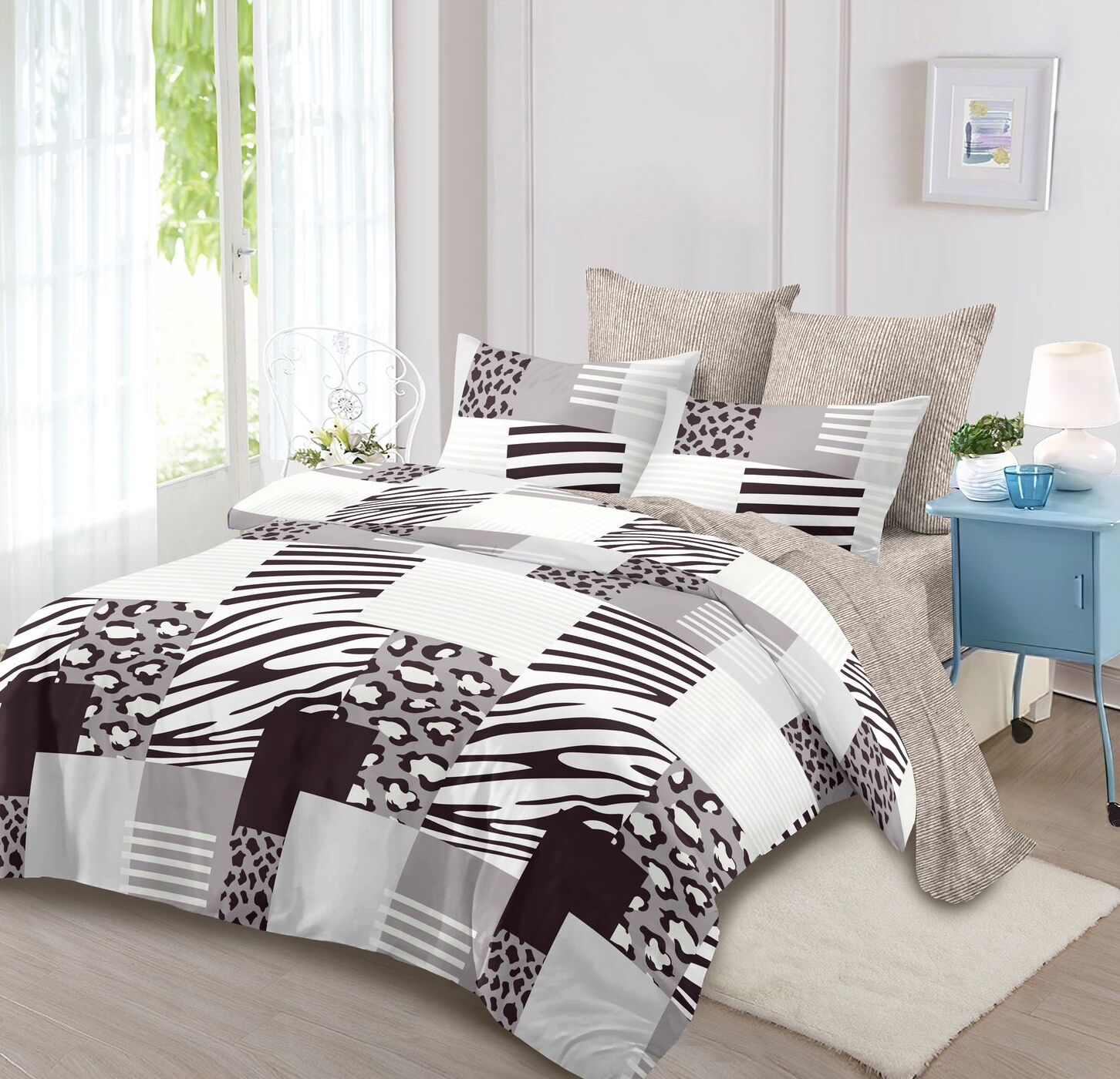 Lenjerie de pat bumbac finet – 6 piese | 14401-V