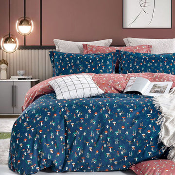 Lenjerie de pat 100% Bumbac Romanesc - 1 persoana - 4 piese | 14419-PR