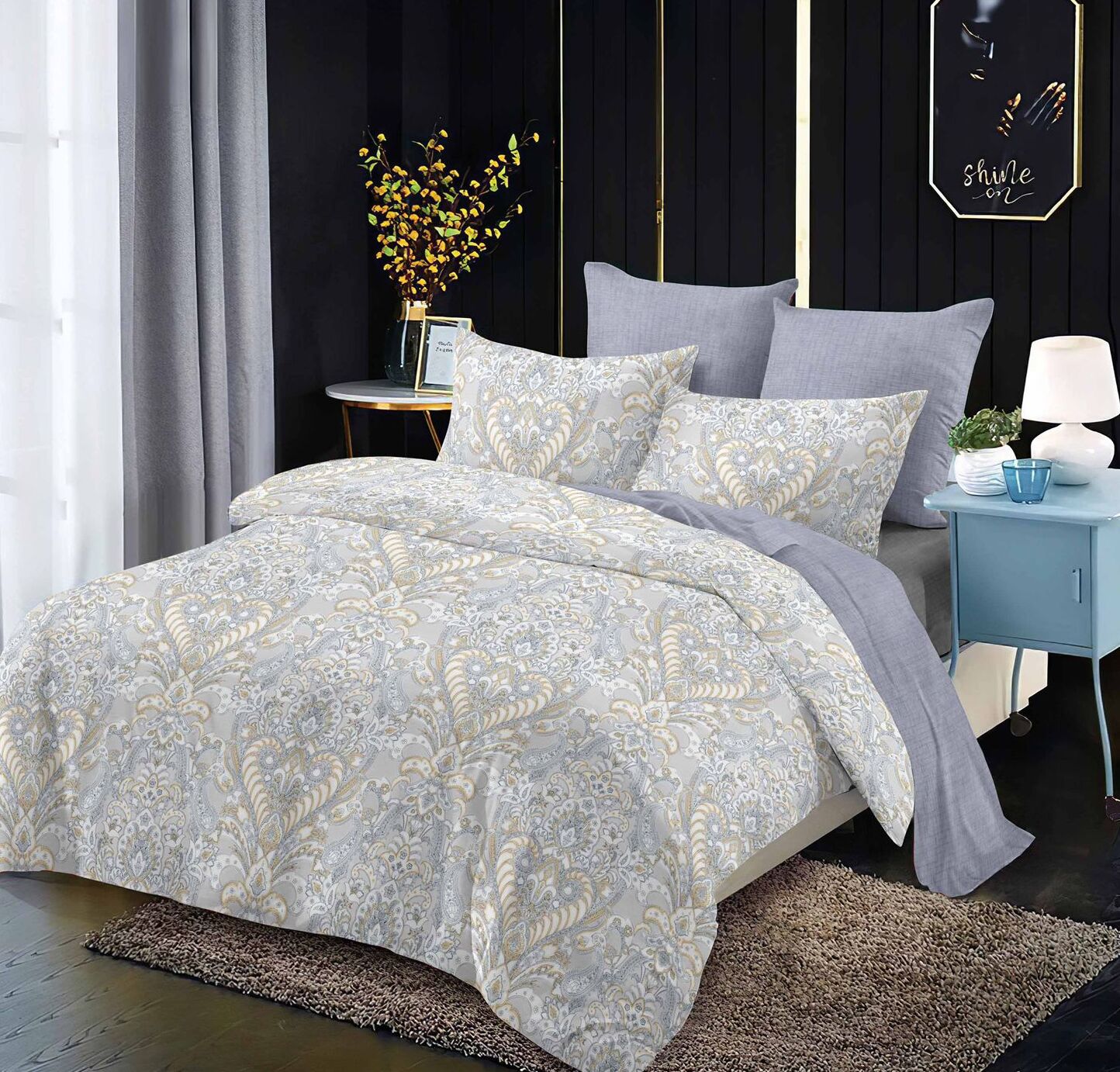 Lenjerie de pat bumbac finet - 6 piese | 14442-PR