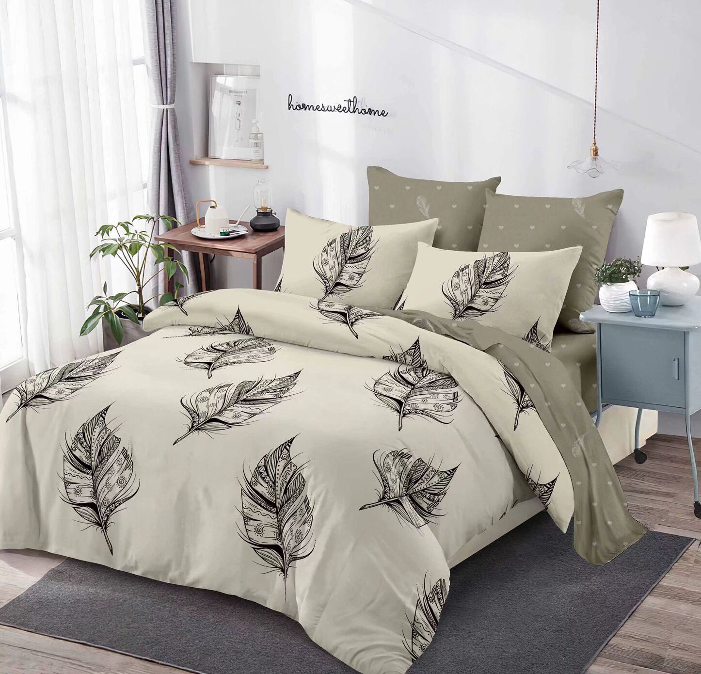 Lenjerie de pat bumbac finet – 6 piese | 14736-V
