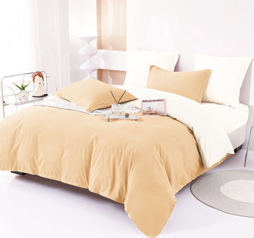 Lenjerie de pat bumbac finet Deluxe - uni - 6 piese | 14932-V