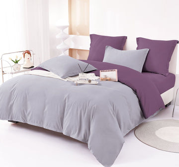 Lenjerie de pat bumbac finet Deluxe - uni - 6 piese | 14928-V