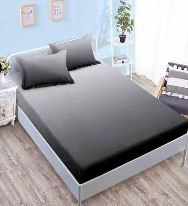 Lenjerie de pat bumbac satinat Deluxe cu elastic – 4 piese | 15017-C