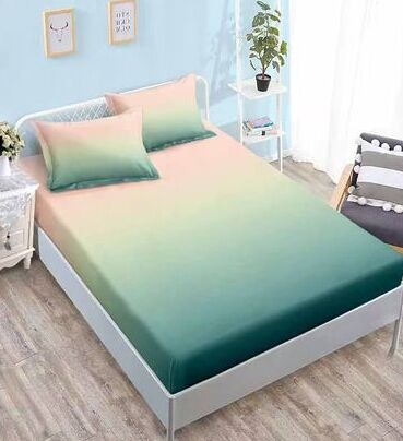 Lenjerie de pat bumbac satinat Deluxe cu elastic – 4 piese | 15019-C