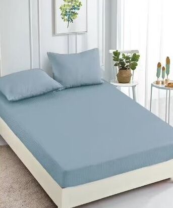 Lenjerie de pat damasc Deluxe gama Horeca - cu elastic - 4 piese | 15057-PR
