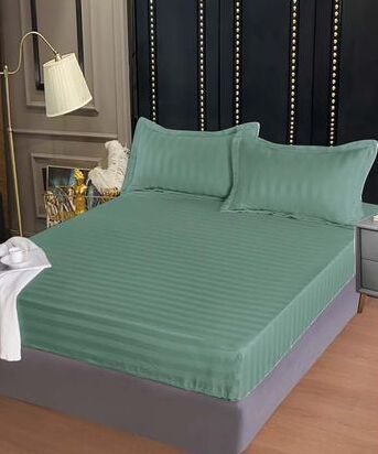Lenjerie de pat damasc Deluxe gama Horeca - cu elastic - 4 piese | 15049-PR