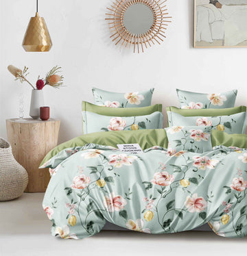 Lenjerie de pat bumbac satinat – 4 piese | 15250-TL