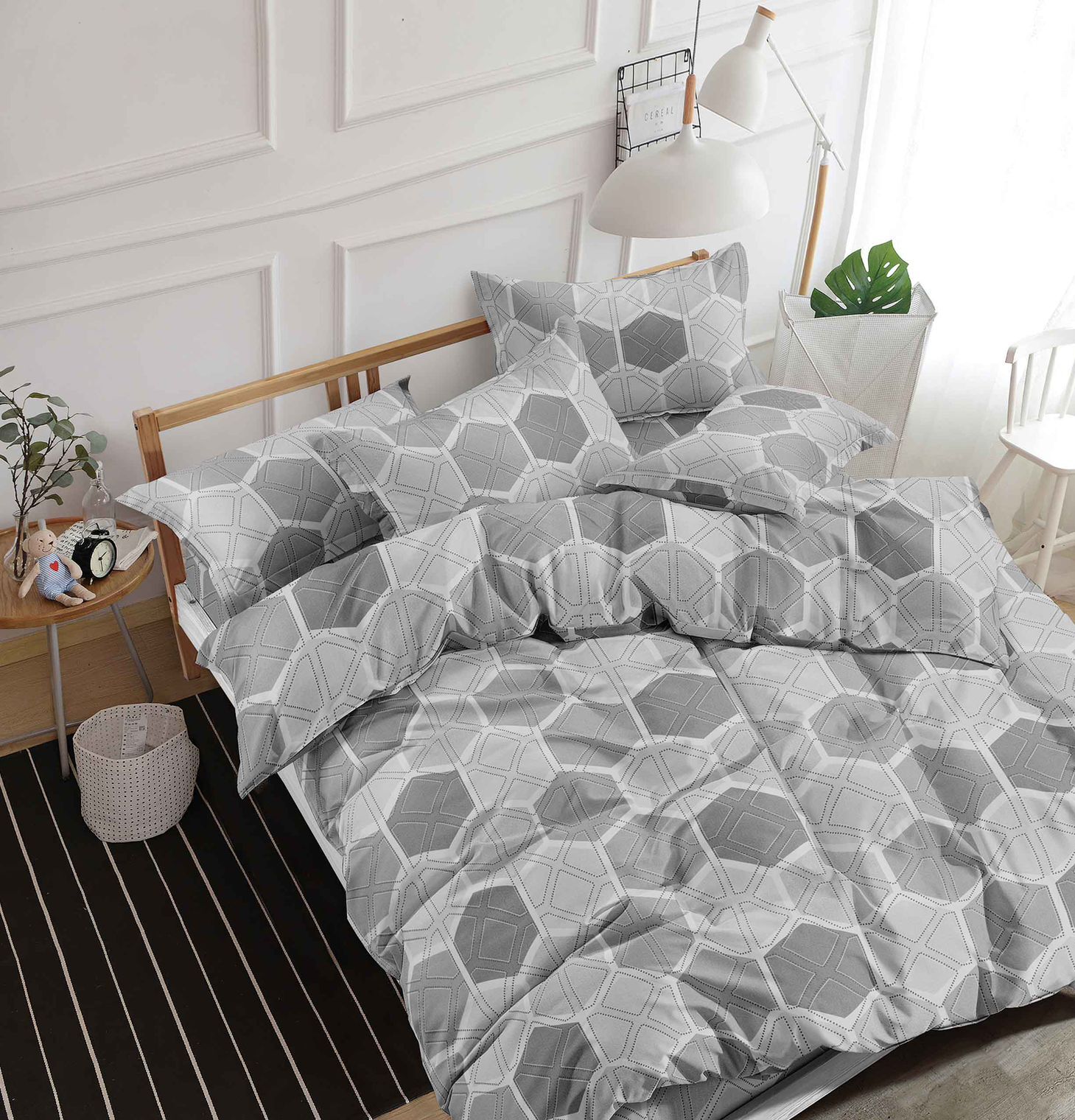 Lenjerie de pat bumbac satinat – 4 piese | 15235-TL