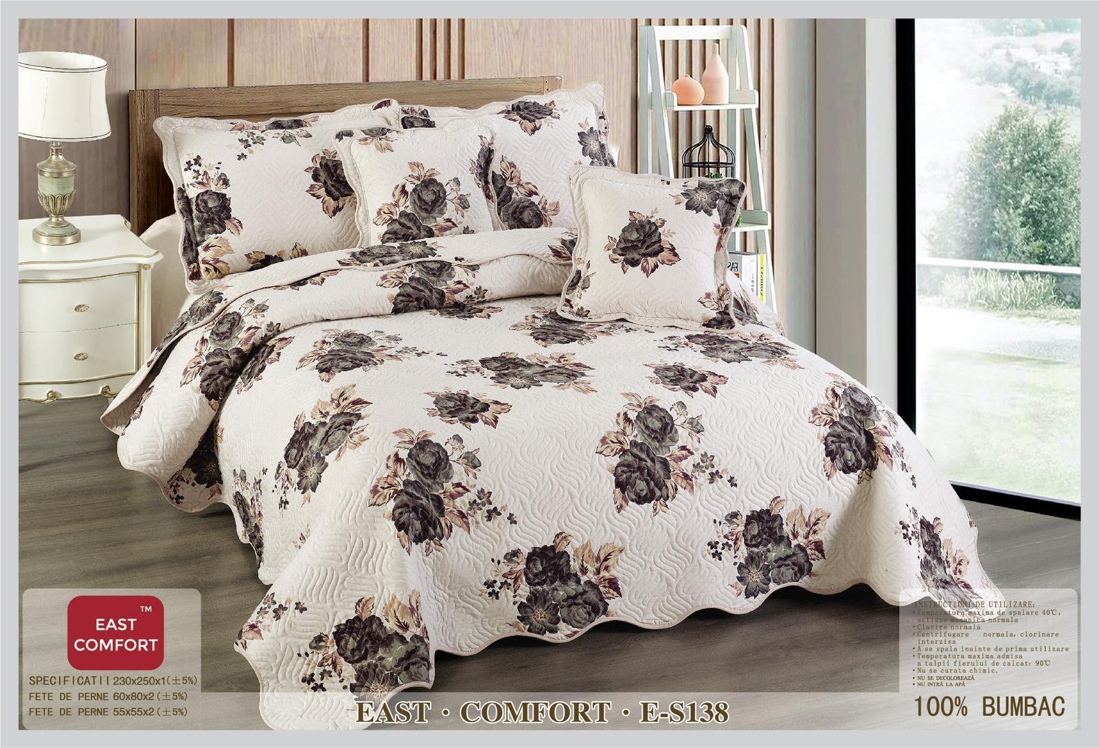Cuvertura de pat 100% bumbac - 5 piese | 15551-CH