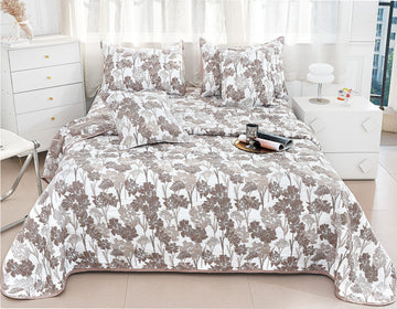Cuvertura de pat de bumbac cu in - 5 piese | 16143-P