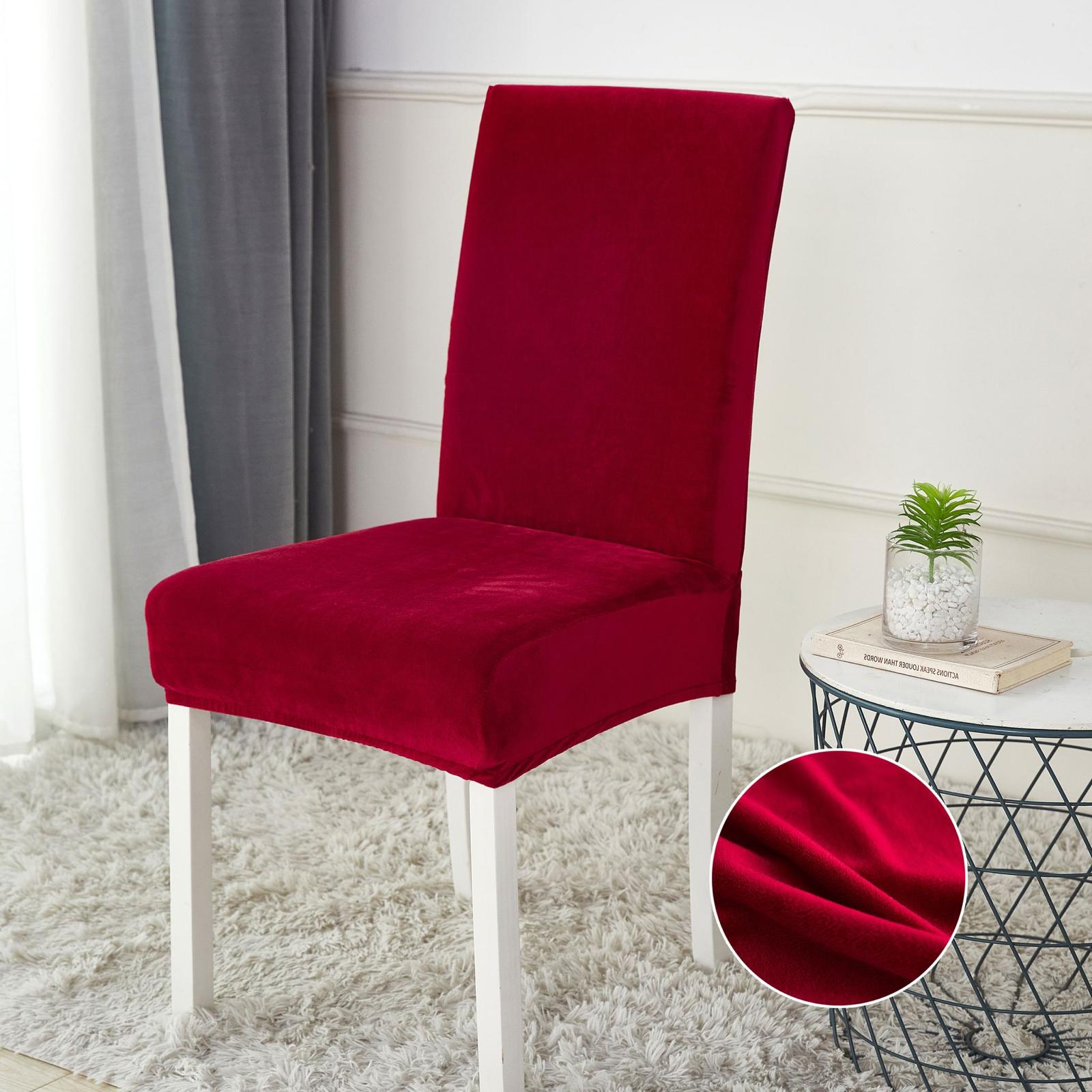 Set 6 huse de scaun Catifea - Elastice - Marime universala - Uni | 16058