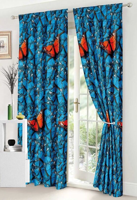 Lenjerie de pat bumbac finet cu elastic – 6 piese + 2 Draperii | 16082-C