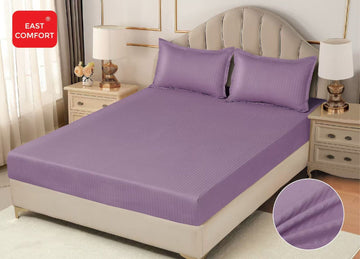 Husa de pat bumbac Damasc Hotelier - cu elastic - 3 piese | 16323-CH