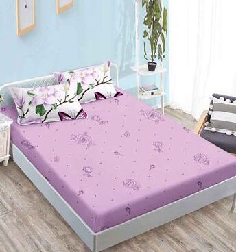 Lenjerie de pat bumbac finet cu elastic – 6 piese | 16675-TL