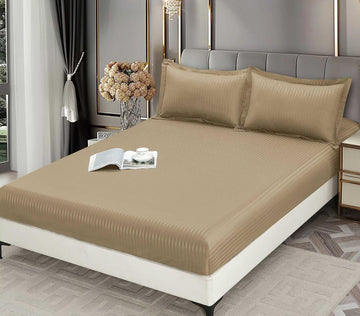 Husa de pat bumbac damasc hotelier cu elastic - 3 piese | 16756-C