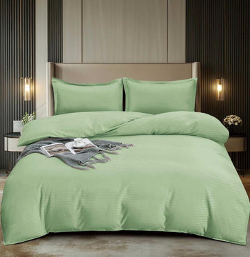 Lenjerie de pat damasc Premium gama Horeca - cu elastic - 4 piese | 16731-C