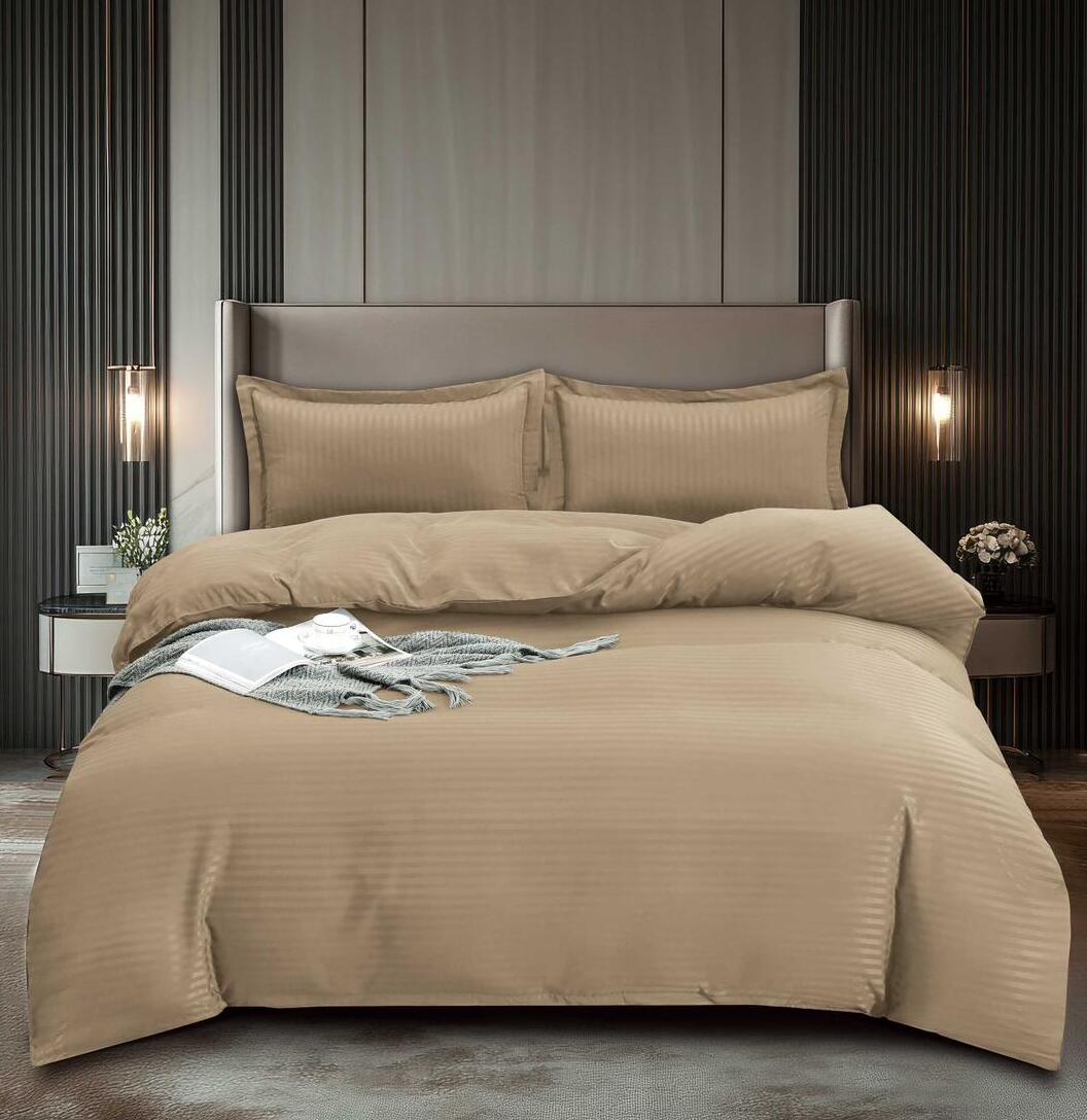 Lenjerie de pat damasc Premium gama Horeca - cu elastic - 4 piese | 16732-C