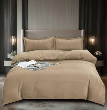 Lenjerie de pat damasc Premium gama Horeca - cu elastic - 4 piese | 16732-C
