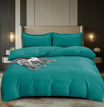 Lenjerie de pat damasc Premium gama Horeca - cu elastic - 4 piese | 16730-C