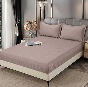 Lenjerie de pat damasc Premium gama Horeca - cu elastic - 4 piese | 16725-C